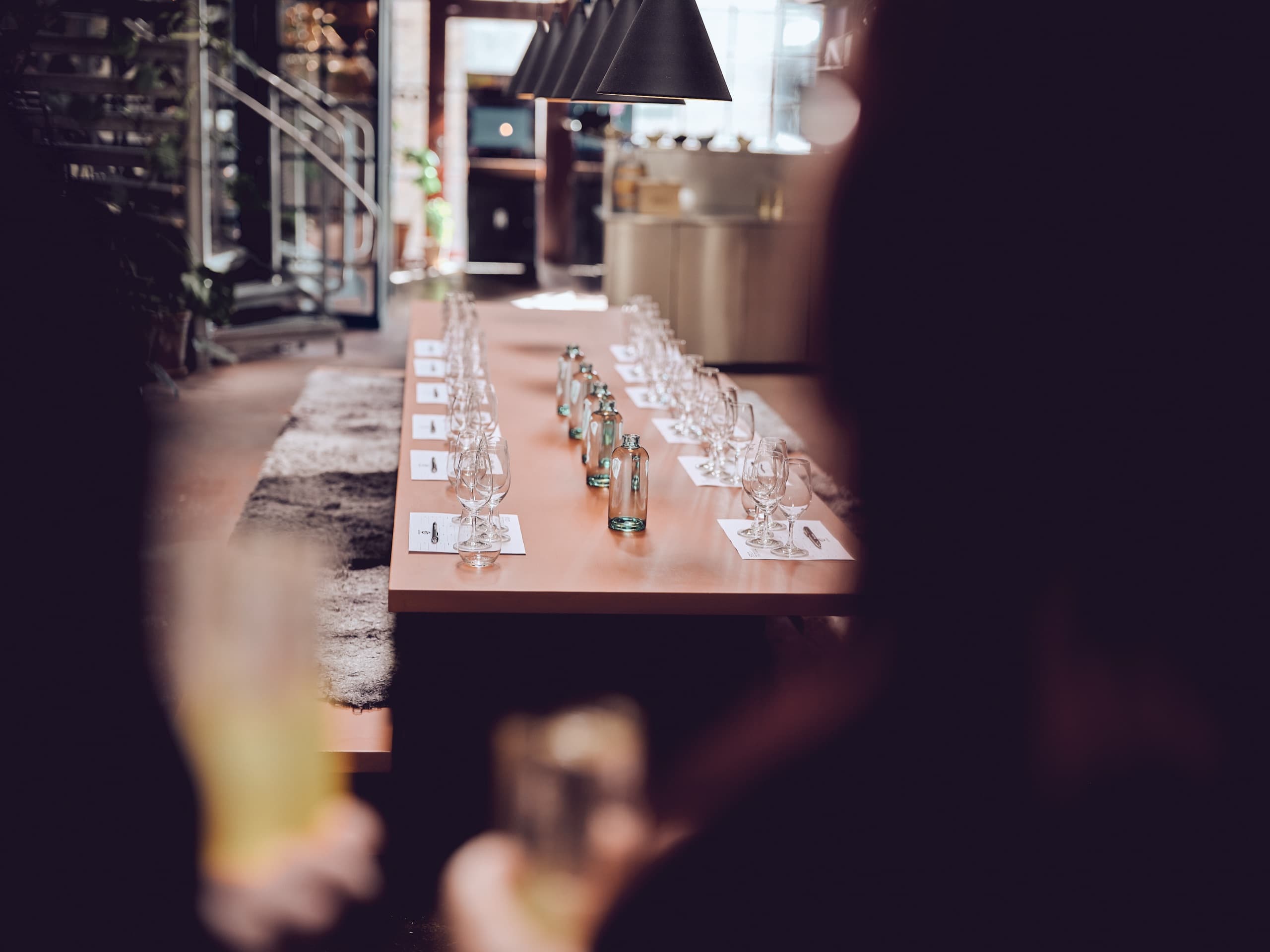 Tasting at the distillery
